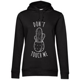 Hoodie dama cu gluga do not touch me negru