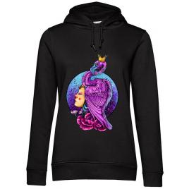 Hoodie dama cu gluga queen negru