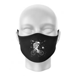 Masca personalizata reutilizabila astronaut bmx negru