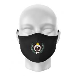 Masca personalizata reutilizabila king of pug negru