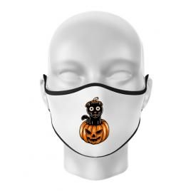 Masca personalizata reutilizabila pumpcat alb