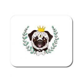Mousepad personalizat king of pug alb