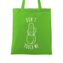 Sacosa din panza do not touch me verde mar