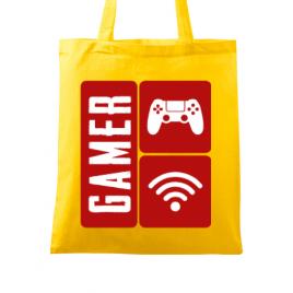 Sacosa din panza gamer galben