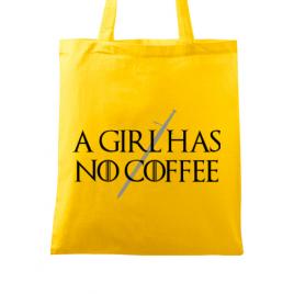 Sacosa din panza no coffee galben