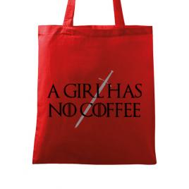 Sacosa din panza no coffee rosu