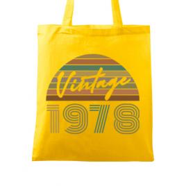Sacosa din panza vintage 1978 galben