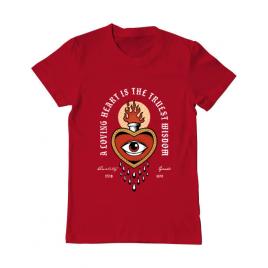Tricou adler barbat burning heart rosu