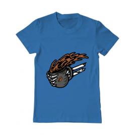 Tricou adler barbat coffee first albastru azuriu