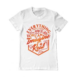 Tricou adler barbat everything you can imagine is real alb