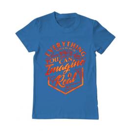 Tricou adler barbat everything you can imagine is real albastru azuriu