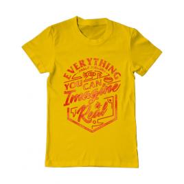 Tricou adler barbat everything you can imagine is real galben