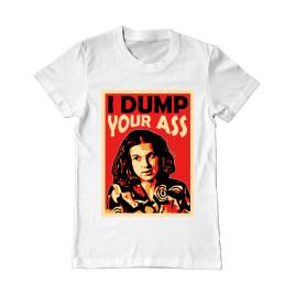 Tricou adler barbat i dump your ass alb