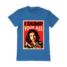 Tricou adler barbat i dump your ass albastru azuriu