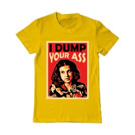 Tricou adler barbat i dump your ass galben