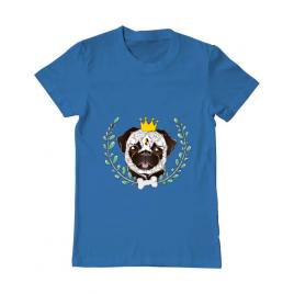 Tricou adler barbat king of pug albastru azuriu