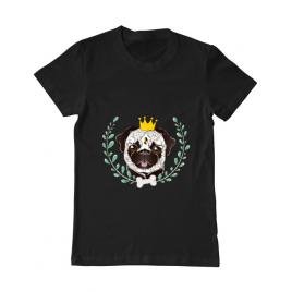 Tricou adler barbat king of pug negru