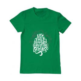 Tricou adler barbat let's find beautiful place to get lost verde mediu
