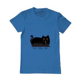 Tricou adler barbat take meow home albastru azuriu