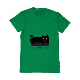 Tricou adler barbat take meow home verde mediu