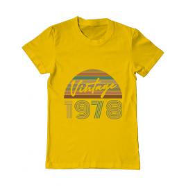 Tricou adler barbat vintage 1978 galben