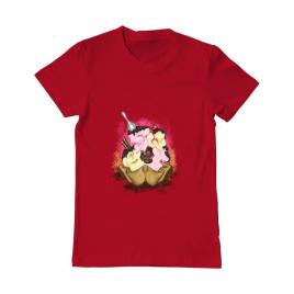 Tricou adler barbat sweet ice cream lettering rosu