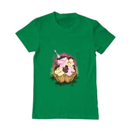 Tricou adler barbat sweet ice cream lettering verde mediu