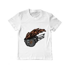 Tricou adler copil coffee first alb