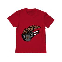 Tricou adler copil coffee first rosu
