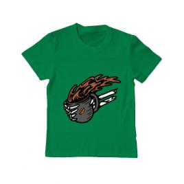 Tricou adler copil coffee first verde mediu