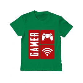 Tricou adler copil gamer verde mediu