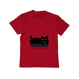 Tricou adler copil take meow home rosu