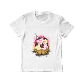 Tricou adler copil sweet ice cream lettering alb