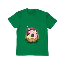 Tricou adler copil sweet ice cream lettering verde mediu