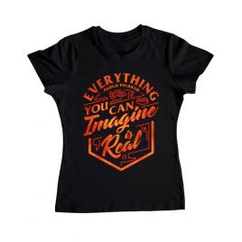 Tricou adler dama everything you can imagine is real negru