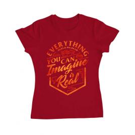 Tricou adler dama everything you can imagine is real rosu