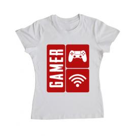 Tricou adler dama gamer alb