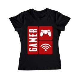 Tricou adler dama gamer negru