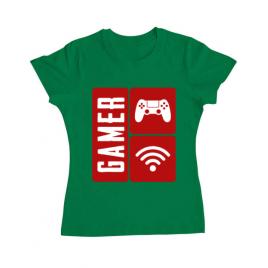 Tricou adler dama gamer verde mediu