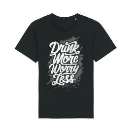 Tricou stanley stella barbat drink more worry less negru