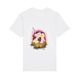 Tricou stanley stella barbat sweet ice cream lettering alb