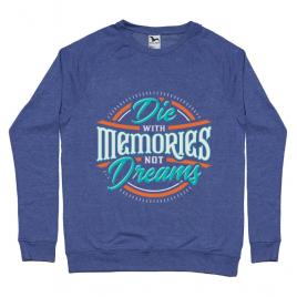 Bluza adler barbat die with memories not dreams albastru melanj