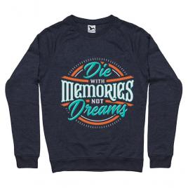 Bluza adler barbat die with memories not dreams denim inchis
