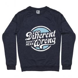 Bluza adler barbat different doesnt mean wrong denim inchis