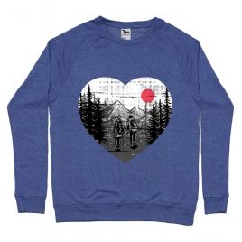 Bluza adler barbat hike and love albastru melanj