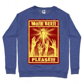 Bluza adler barbat thirsty zombies albastru melanj