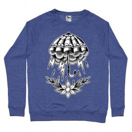 Bluza adler barbat umbrella tattoo albastru melanj