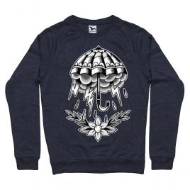 Bluza adler barbat umbrella tattoo denim inchis