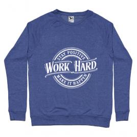 Bluza adler barbat work hard albastru melanj