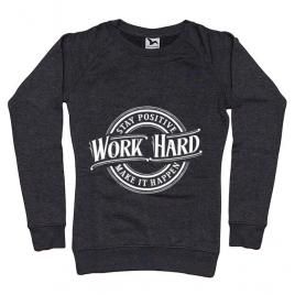 Bluza adler dama work hard negru melanj